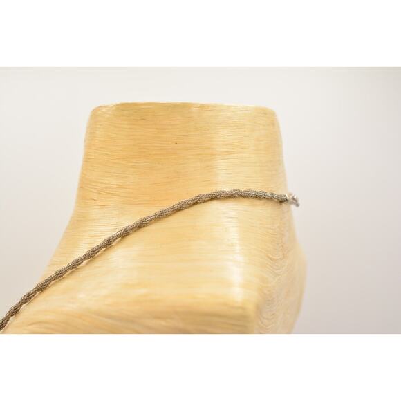 Trifari Vintage Chain Necklace Mesh Twisted Rope Silver Tone Signed 1970s Bin6B - Picture 10 of 12